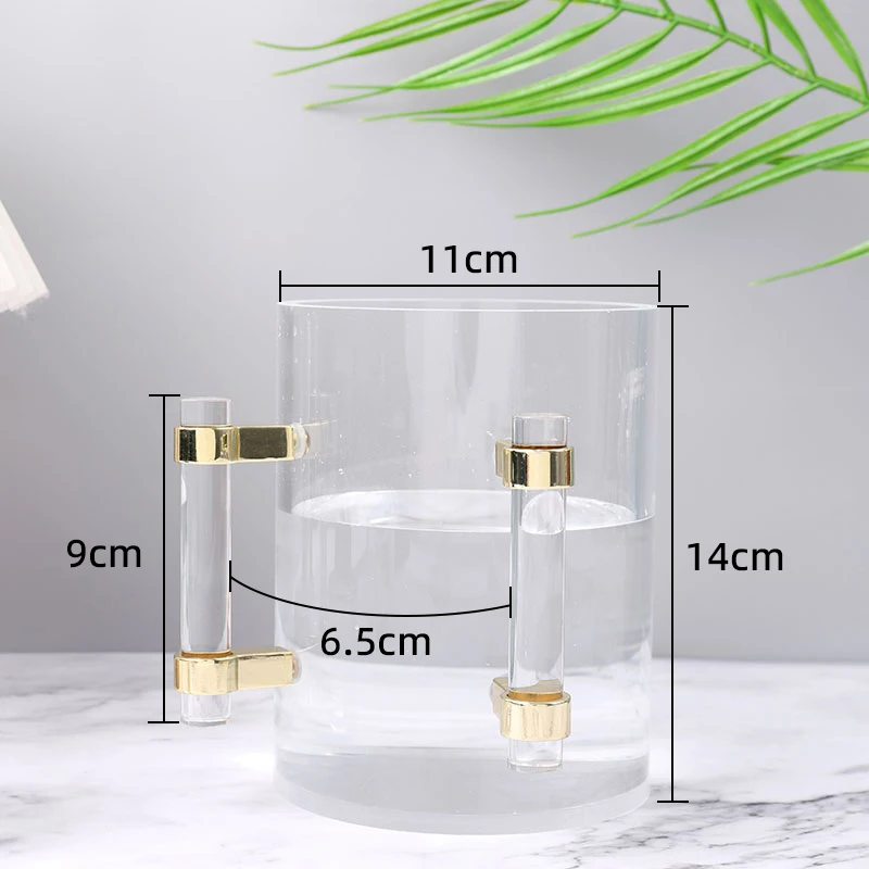 Luxury Clear Acrylic Round Lucite Jewish Washing Cup Judaica Hand Wash Cup with Two Acrylic Handles for Jewish Wholesale 5
