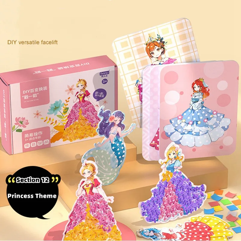 4Pcs Fantasy Princess C Kid Toy Fashion Drawing Creative Poke Art