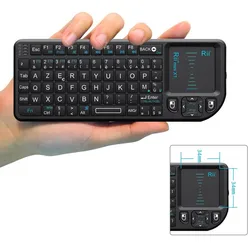 Mini Wireless Keyboard with TouchPad - Multi-Language Support (French Keyboard)