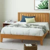 Deluxe Wood Platform Bed Frame with Headboard, Wood Slat Support, No Box Spring Needed, Easy Assembly, Rustic Pine, Twin 1
