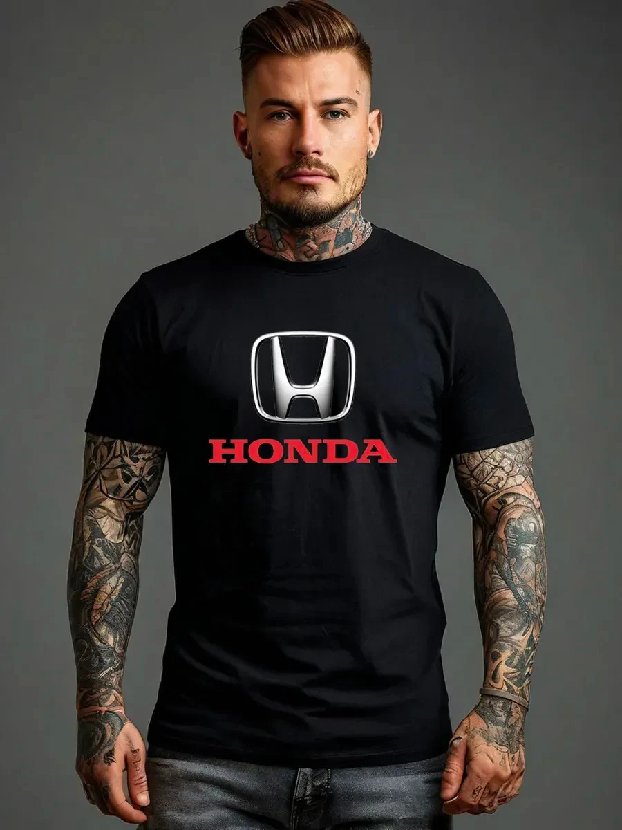 혼다 남성용 2026 빈티지 모토 티셔츠 스트리트웨어 바이커 그래픽 티셔츠 여름 코튼 탑 하라주쿠 힙합 스타일 의류 핫 세일