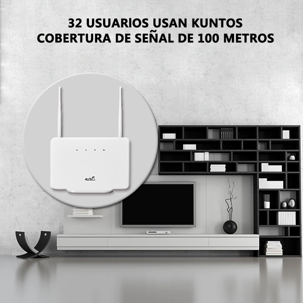 4G Wireless Router EU Plug 4G Wireless Hotspot with External Antenna 4G Sim Card Router Internet Connection 4G Sim Card Router