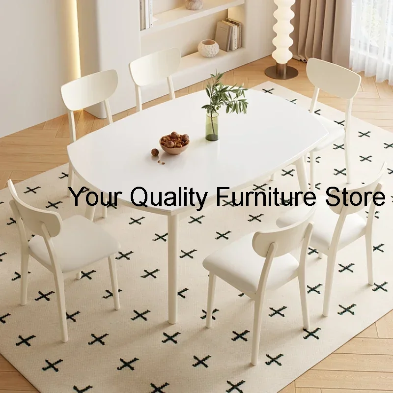 

Modern White Kitchen Table Extendable Design Round Slate Dining Table Nordic Simple Juegos De Comedor Home Furniture HD50CZ