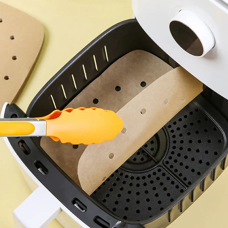 Air Fryer Paper-50Pcs Disposable Square Non-Stick Oven Oil-absorbing Baking Accessories