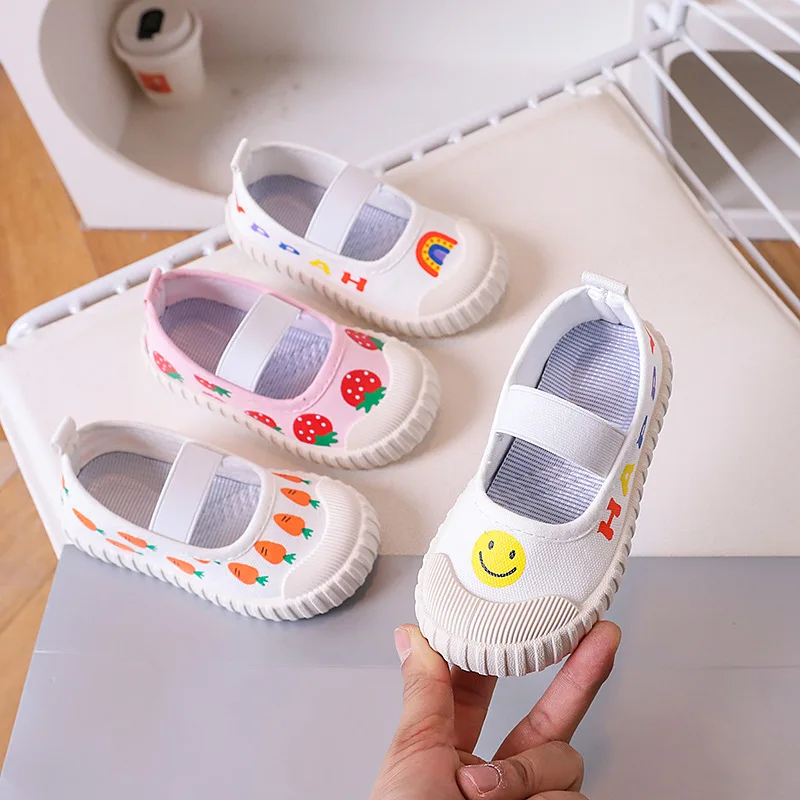 

Baby Girls First Walkers Soft Newborn Baby Soft Soled Cute Infant Toddler Baby Shoes for Girls Boys Spring Casual Canvas Shoes