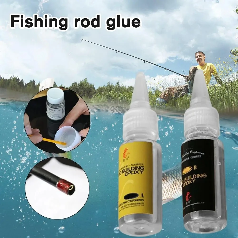 2Pcs DIY Fishing Tools Repair Epoxy Resin AB Glue For Fishing Rods Transparent Twine Rod Paint Accessories