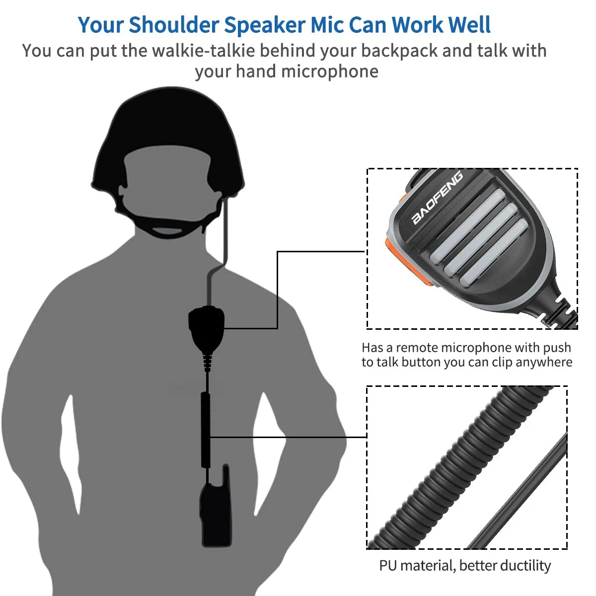Baofeng UV K5 Microphone Speaker MIC walkie talkie microphone For Baofeng UV 5R 82 888S 21 17 GPS 13 16 18 S9 Quansheng K5 5R Plus Walkie Talkie