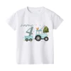 Personalized Birthday Child Boy Girl Tractor Farm Farm Animals Printed Birthday Shirts Summer Short Sleeve Children's T-shirt 6