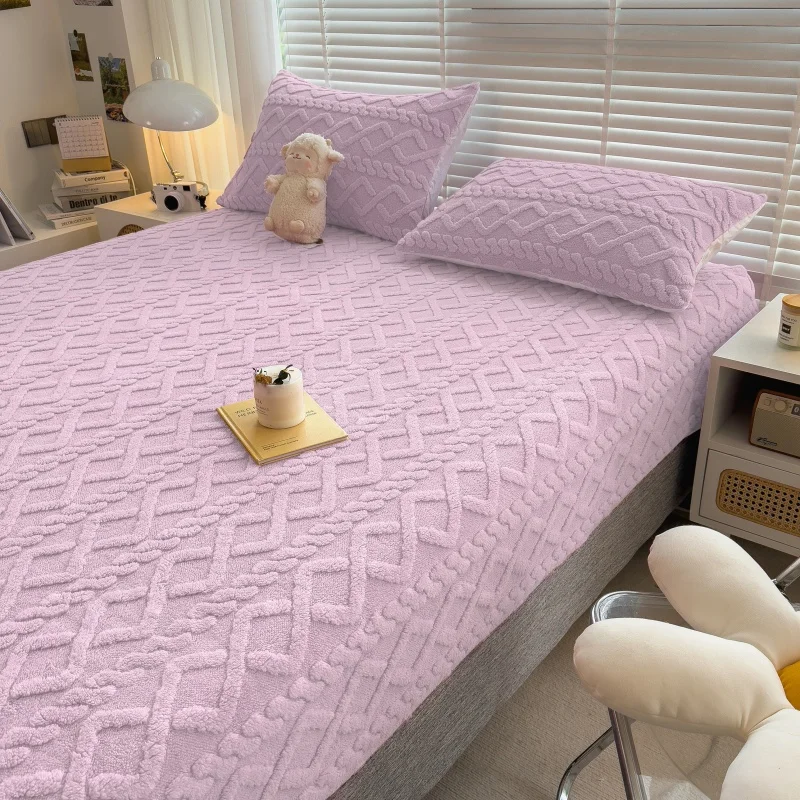 Soft Woolen Blanket for Bedding and Sofa Warm Lamb Velvet Flannel Cover Blanket for Office Air