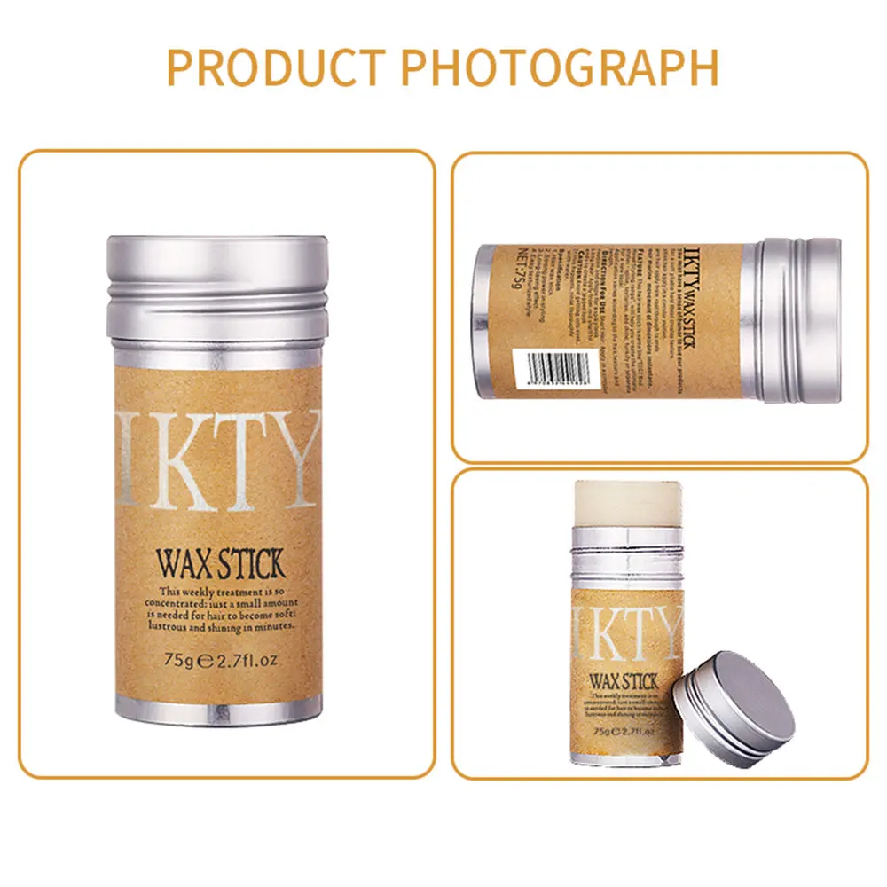 Hair Wax Stick For Wig Broken Hair Artifact Wax Stick Gel Cream For Kids/Women/Men 75G Non-Greasy Styling Waxes