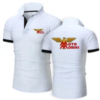 Polo Confortable avec Logo Imprimé Moto Morini pour Homme, Col à Revers, Respirant, à la Mode, dehors, Solide, Document, Nouvelle Collection Été 2024 3