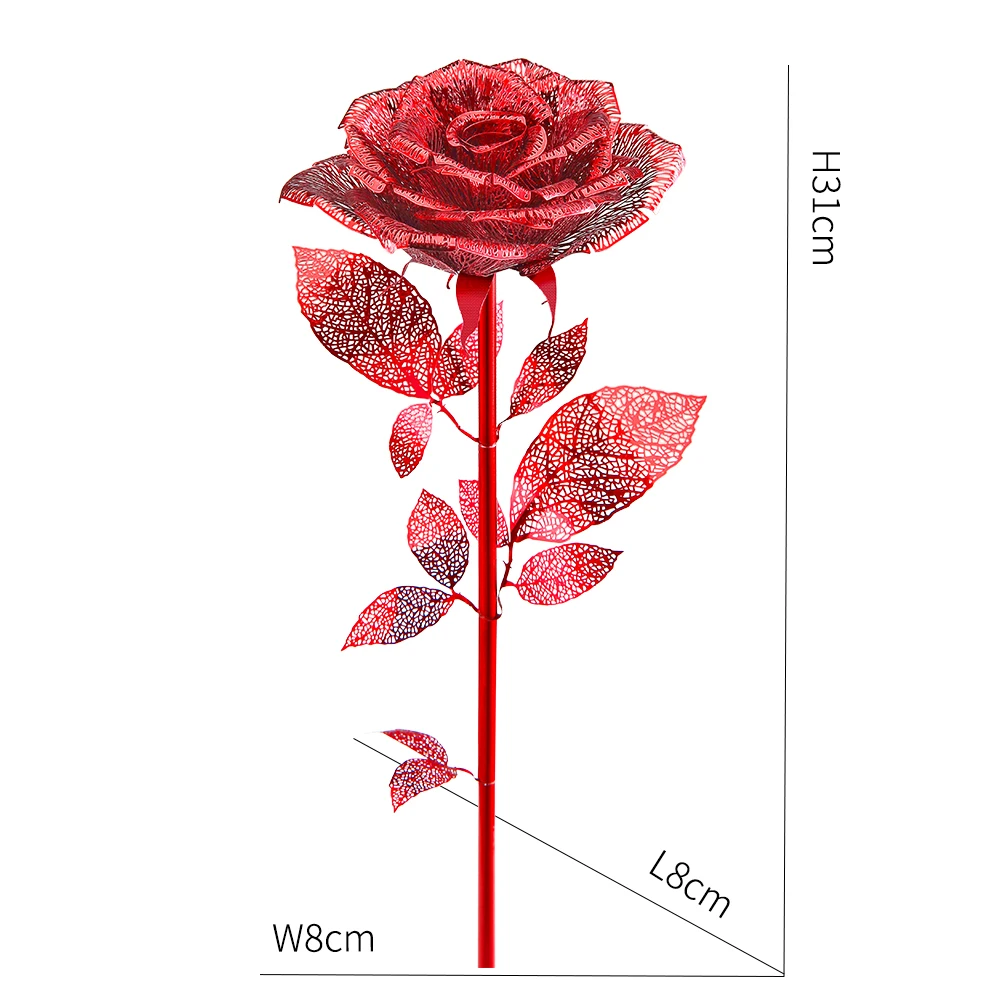 Piececool 3D Metal Puzzle Golden Rose DIY Model Kits for Adult