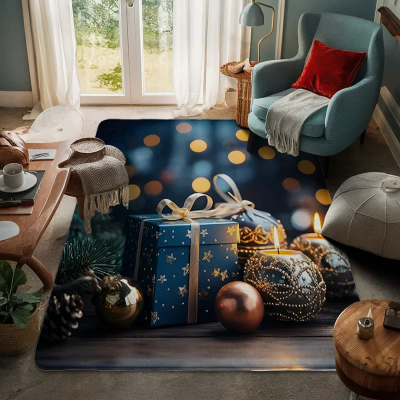 House entrance carpet Home door mat Modern Room Bath Foot bathroom non-slip Kitchen water absorption rugs Merry Christmas happy