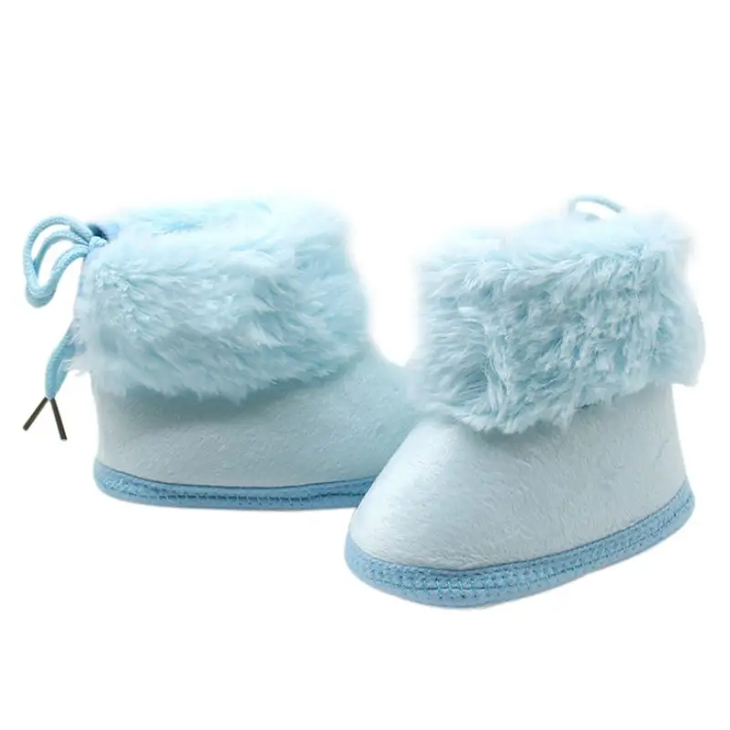 Kids Baby Girl Winter Warm Shoes Booties Soft Soled Toddler Girls Boys Crib Shoes Booties 1