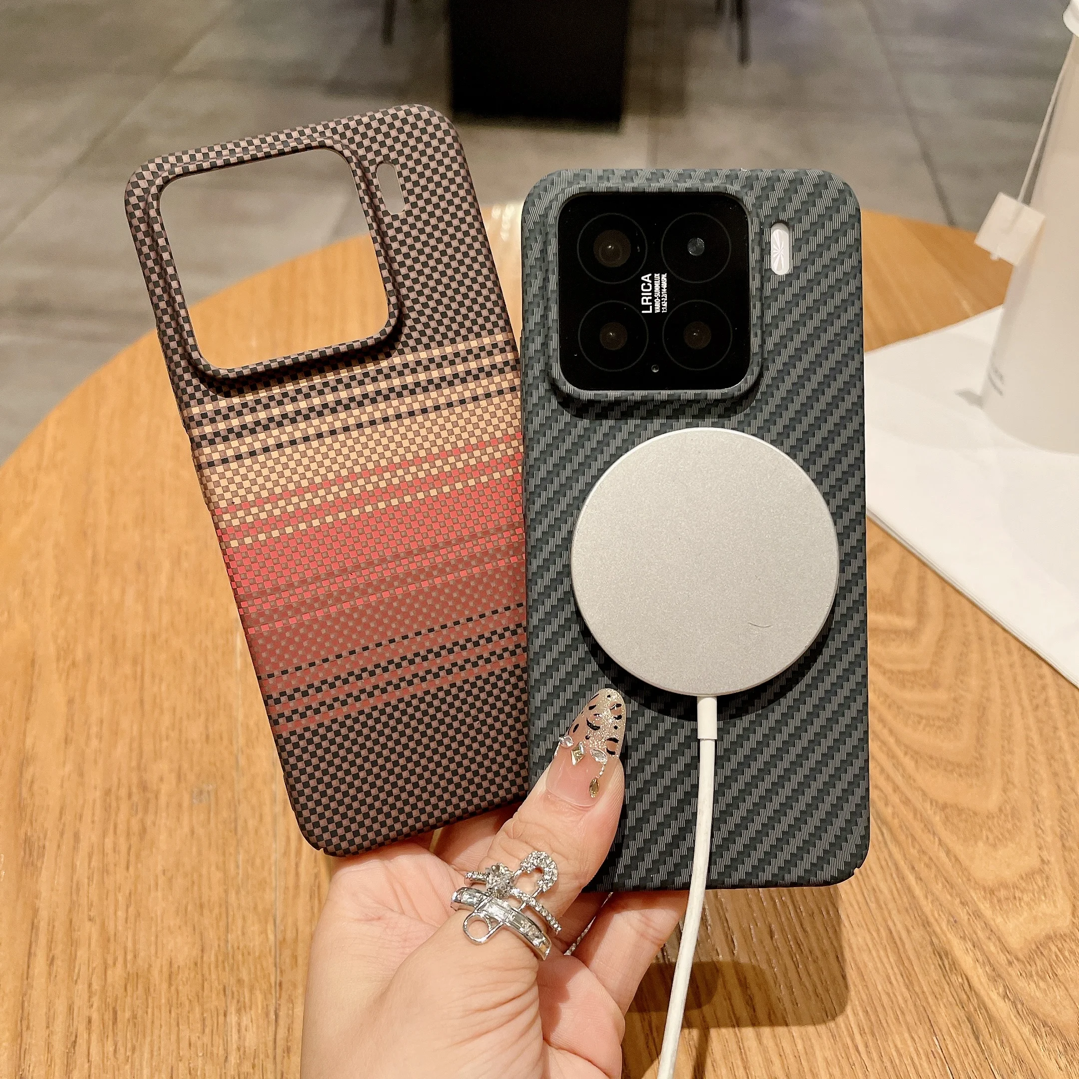 Ultra Thin Carbon Fiber Texture Magnetic Shockproof Case - Slim Matte Cover