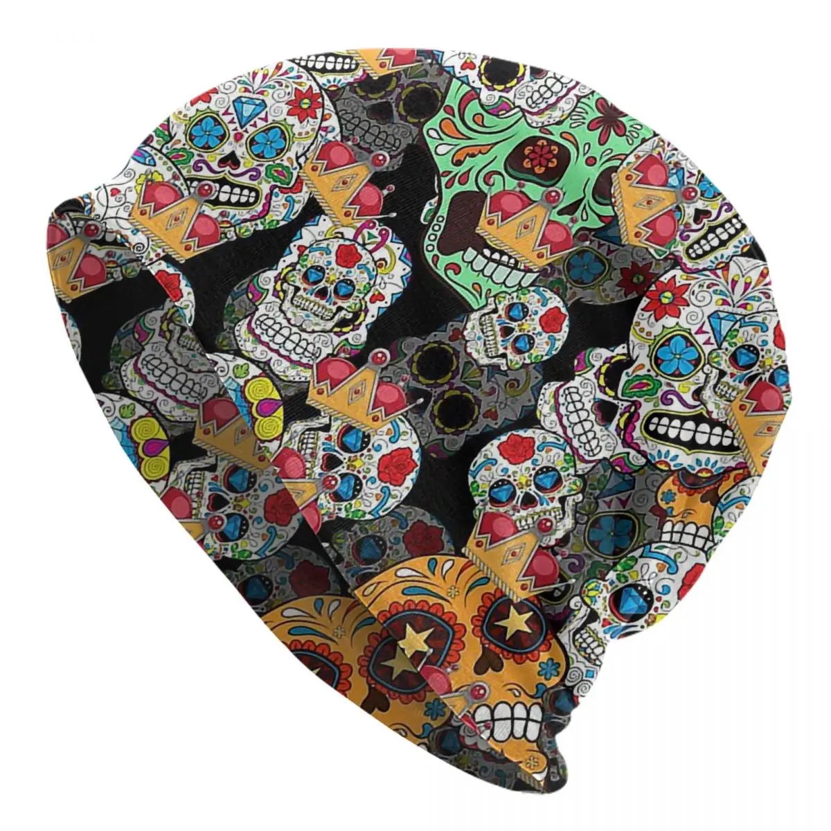 

Collage Bonnet Homme Outdoor Thin Skullies Beanies Sugar Skull Caps For Men Women Novelty Hats