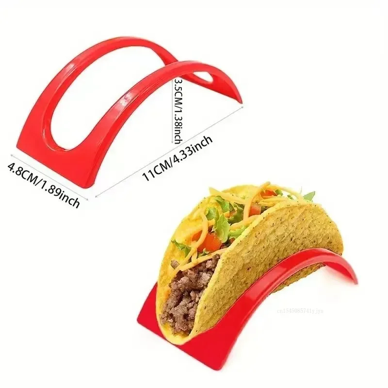 Taco Holder Portable Burrito Rack Tortilla Tray Taco Holder Food Tray Non-toxic Food Grade Kitchen Cooking Gadgets Hot Dog Grill Gadgets 1pc