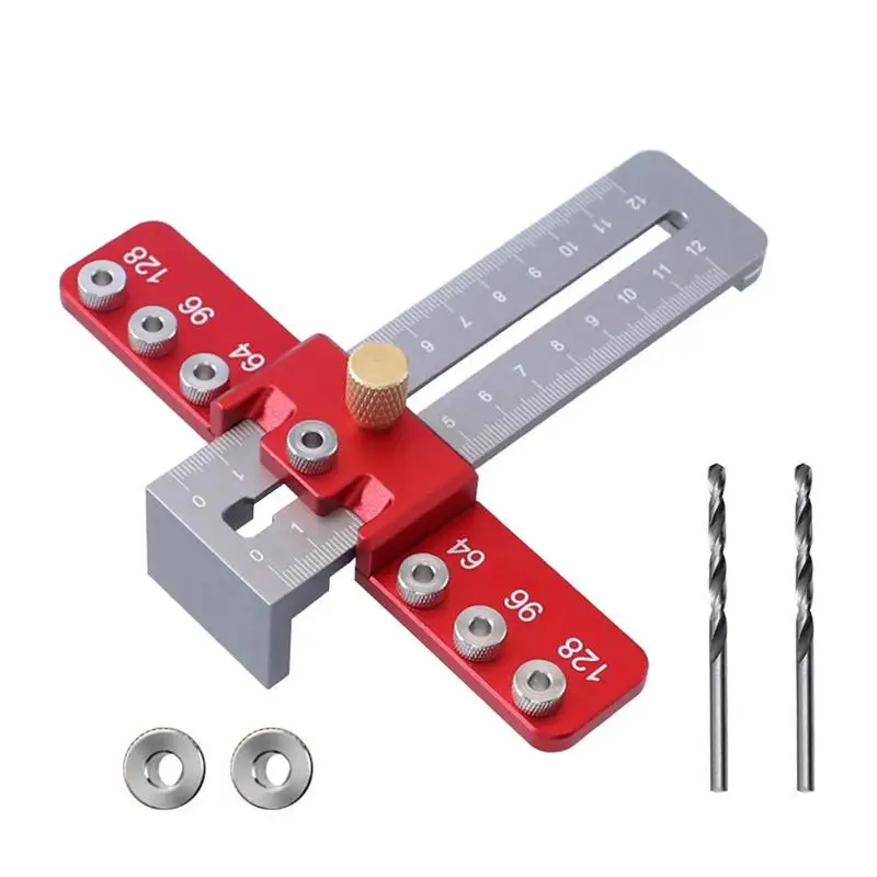 

Cabinet Handle Jig Cabinet Handle Template Tool Aluminium Alloy Adjustable Punch Locator Cabinet Hardware Template For Door