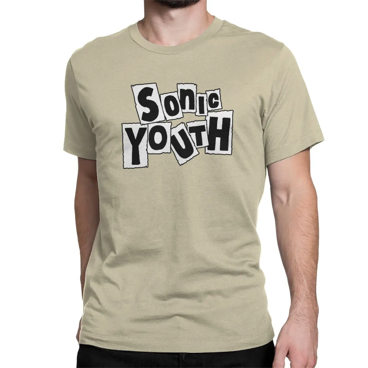 thumbnail image 1 of Camisetas para hombre, pareja, banda musical Sonic Youth, humor, camisetas de algodón, camiseta de manga corta, cuello redondo, ropa, regalo, 1 of 5