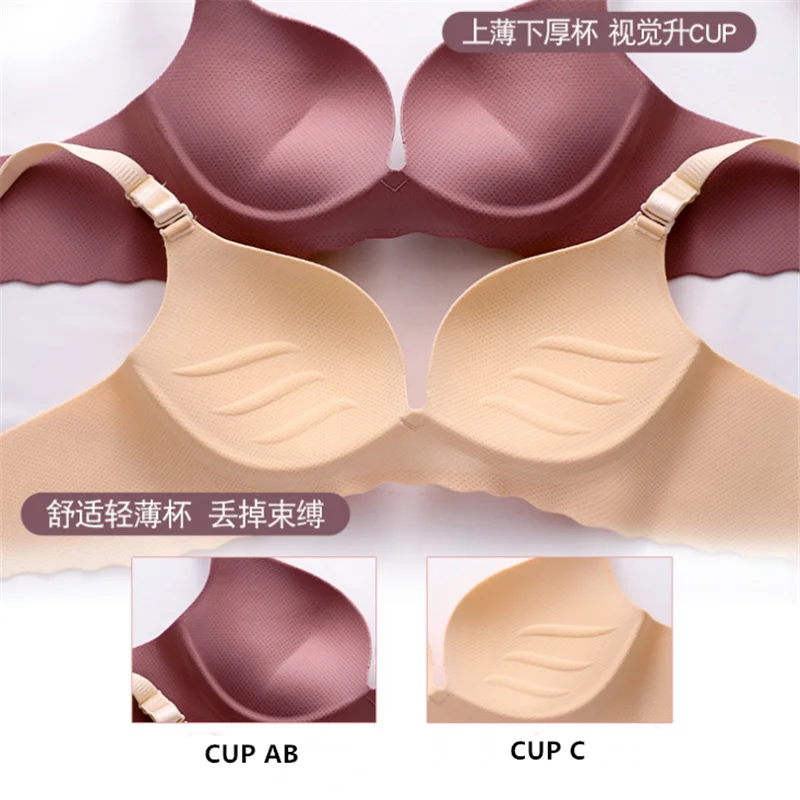 Fashion Shell Seamless Sexy Bras Women Push Up Bra Wire Free Lingerie 3/4  Cup Bralette Cotton Underwear Brassiere - Bras - AliExpress