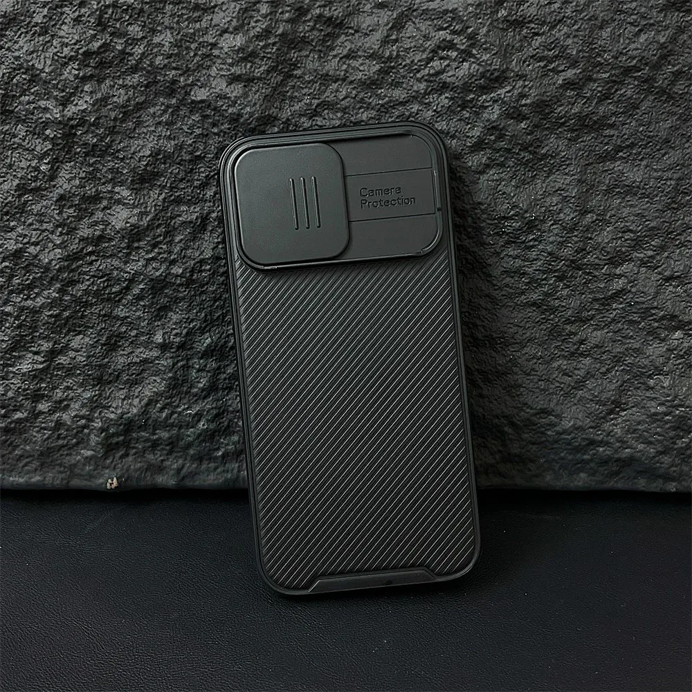 Luxury Slide Camera Protection Magnetic Case with MagSafe Compatibility