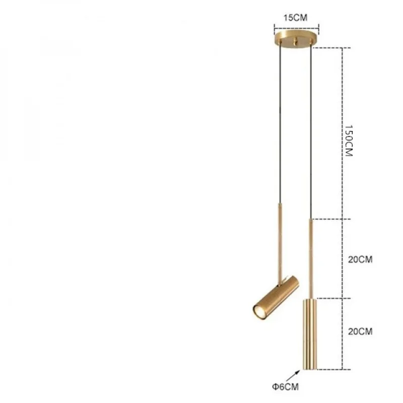 Modern Cylinder Led Pendant Light For Bedside Spotlight Pendant Lamp Long Tube lamp Dining Room Living Room Bedroom Hanging Lamp