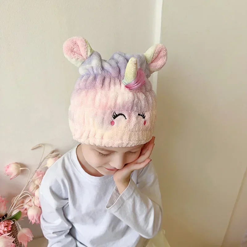 Cappello Asciugacapelli per Donne e Bambini, Asciugatura Rapida, in Microfibra, Super Assorbente, Telo Asciugacapelli Solido - immagine 4