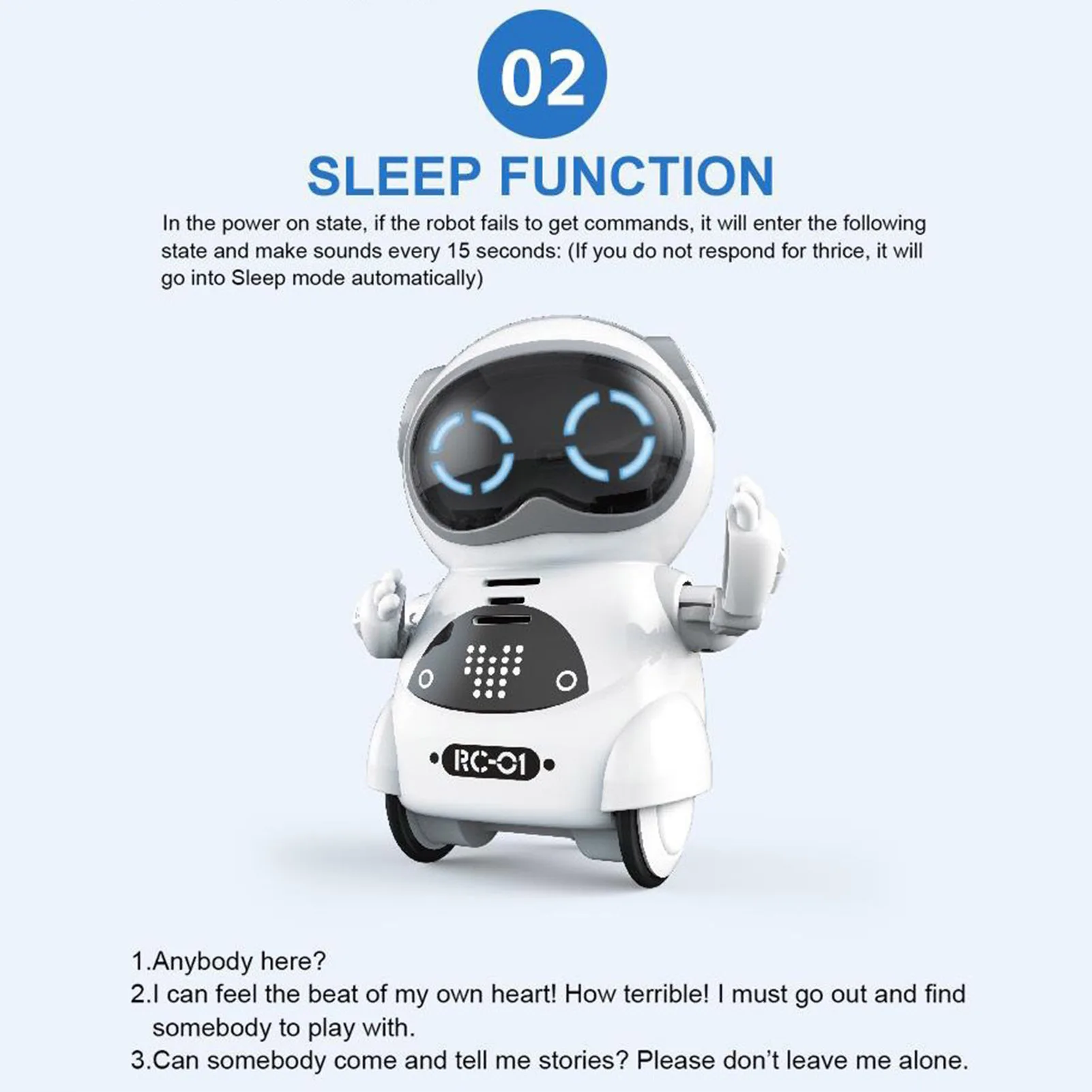 Talking Pocket Robot Toy Interactive Dialogue Voice Recognition Record Robot Toy for Kids Educational Gift Toys