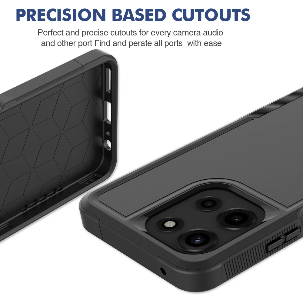 Stylish Shockproof Hybrid Armor Phone Case with 2-in-1 Protection