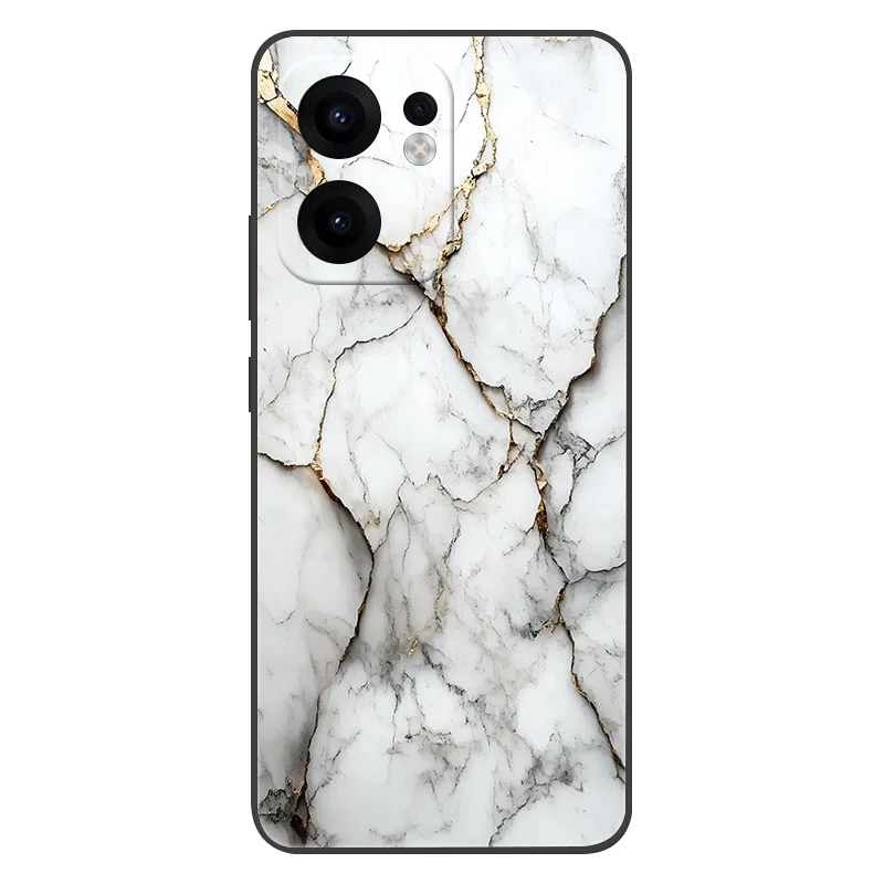 Marble Soft Matte Silicone Back Cover - Full Coverage Phone Case
