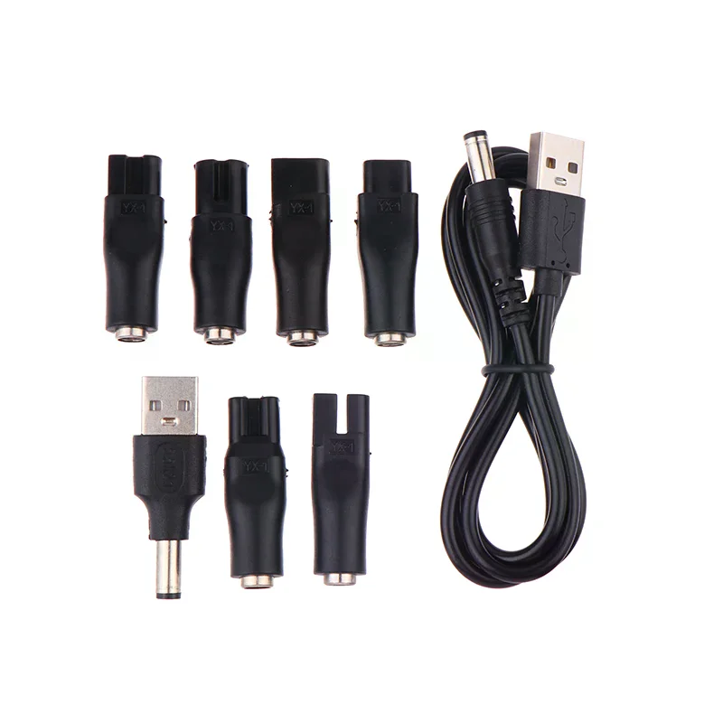 1/6/7/8PCS 5V 충전기 USB 어댑터 교체용 전원 코드 모든 종류의 전기 헤어 클리퍼, 수염 트리머, 면도기에 적합