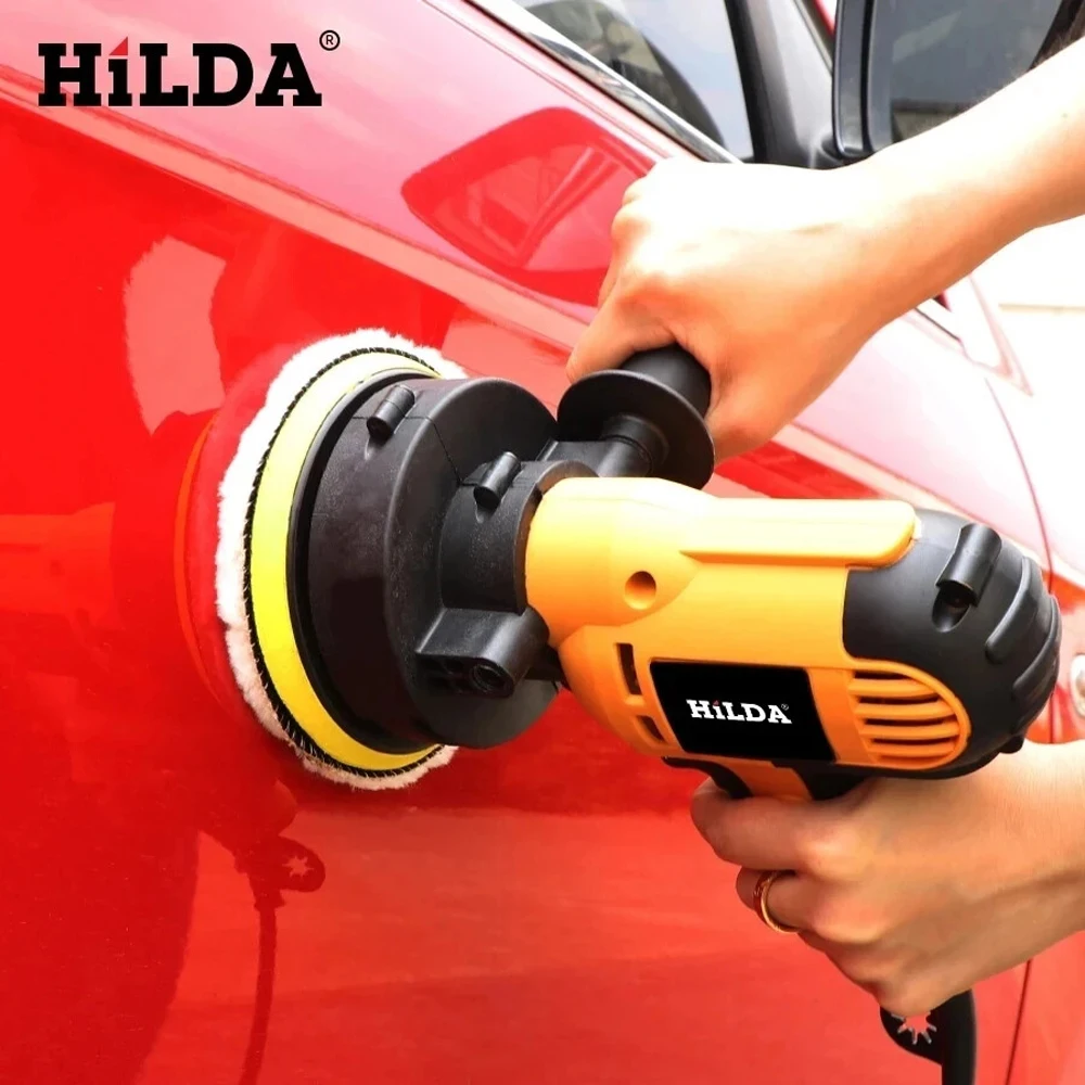 HILDA Electric Car Polisher Machine Auto Polishing Machine Adjustable Speed Sanding Waxing Tools Car Accessories Powewr Tools 6