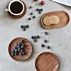 Walnut Wooden Tray Ins Wind Small Wooden Plate Japanese Rectangular Dinner Plate Cake Bread Coffee Tea Solid Wood Plate Tray 5