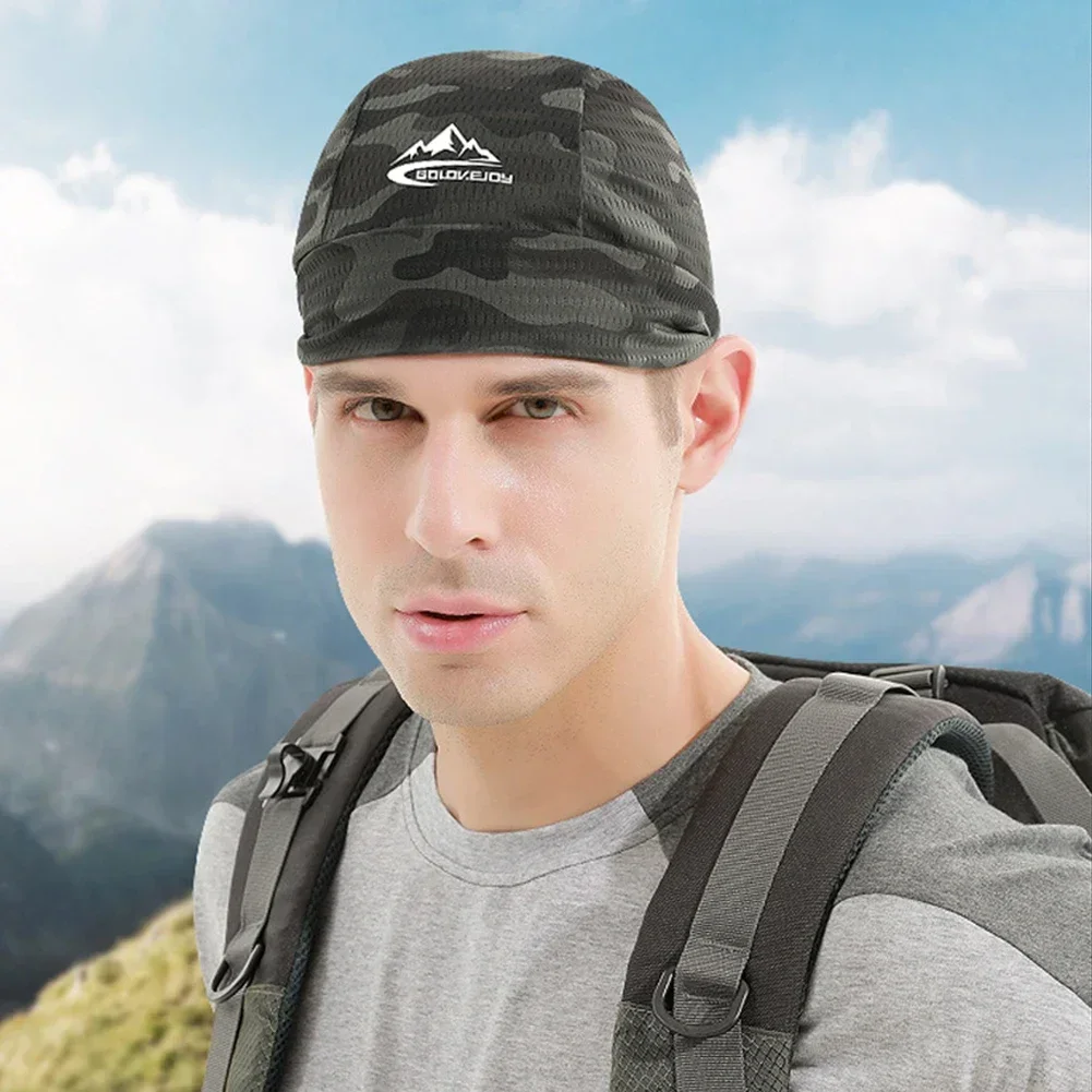 1pc Hat Quick Dry Cycling Cap Motorcycle Helmet Liner Bikes Summer Riding Anti-sweat Hat Quick-drying Windproof Sports Cap