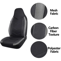 High Back Air Mesh Fabric Car Seat Covers Sporty Design Airbag Compatible Fit For Most Car Suv Truck Van Seat Cushion 3