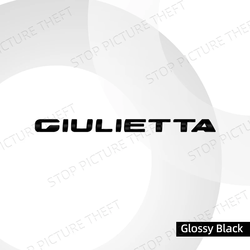 Glossy Black Metal Alloy Car Logo Trunk Fender Sticker Emblem Badge Decoration