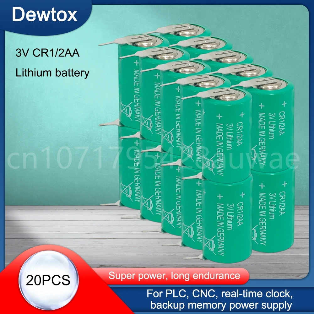 

20PCS Original Brand New CR1/2AA 950mAh CR14250 3V 14250 for PLC Electric Equipment Touch Screen Gas Water Meter Battery