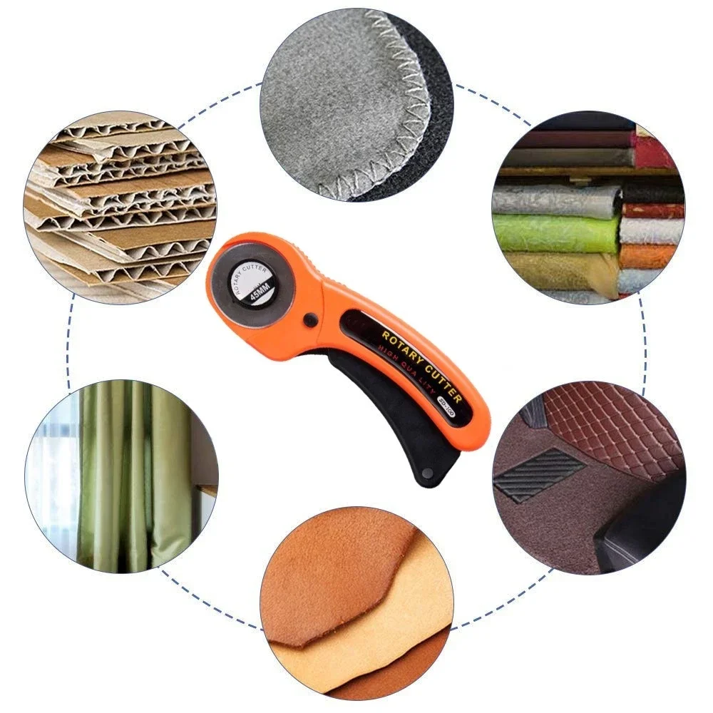 45mm Round Wheel Rotary Cutter DIY Tool Ergonomic Fabric Cutting Knife Handmade Efficient cutting Cutting Tools Leather Craft