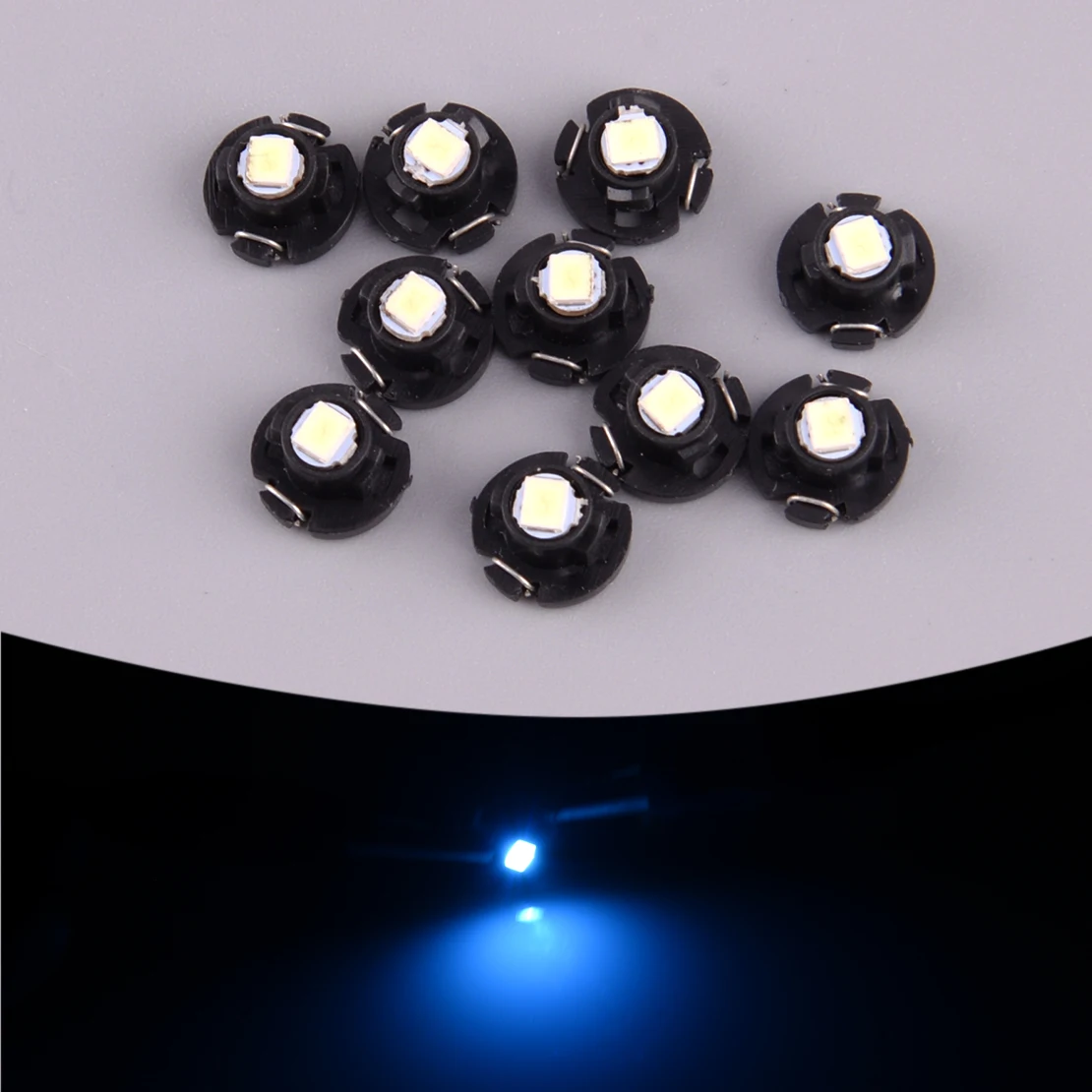 12V 10 Pz/Set Ice Blue T4 T4.2 Neo Wedge 1Smd Led Cluster Instrument Dash Clima Lampadine Adatte Per Universale