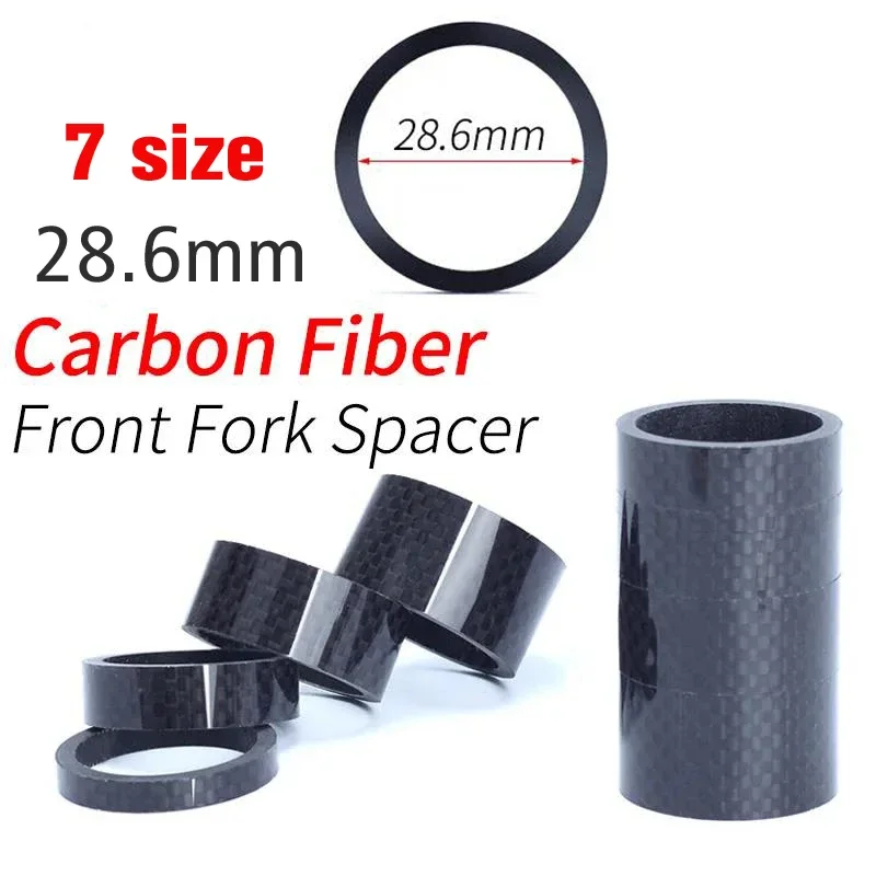 Adjustment Road Bike Carbon Fiber Headset Washer Stem Spacer Bicycle 20 15 10 5 3 2 1 mm 7 Size for 28.6mm Front Fork Steerer