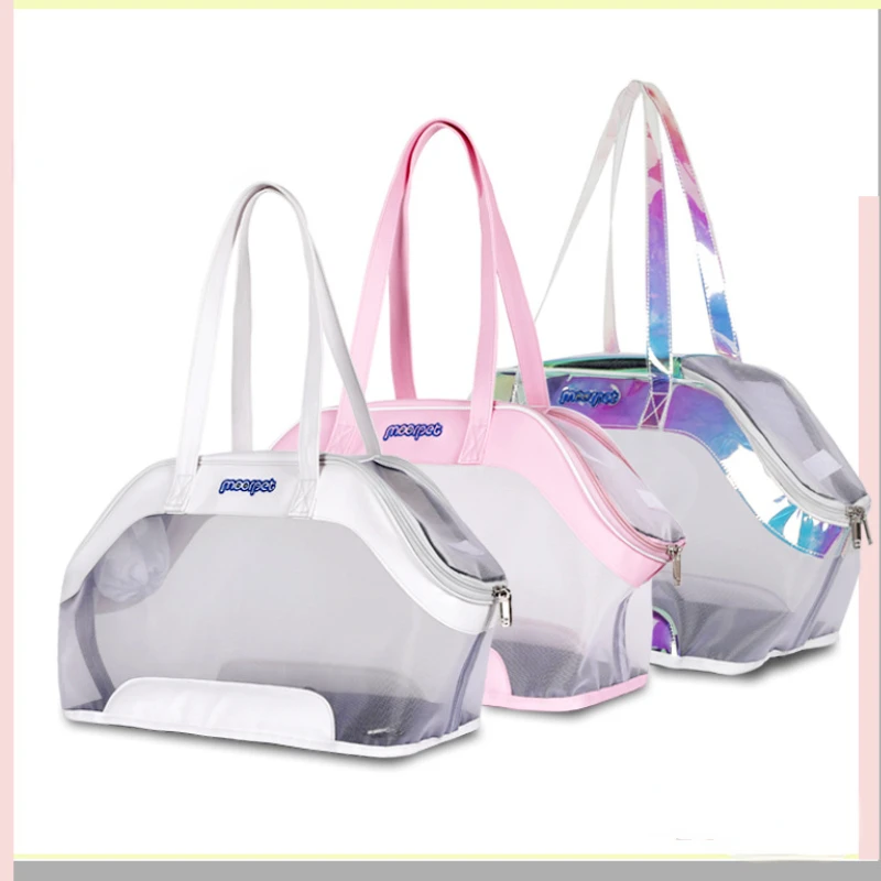 

Cats Carrier Transparent Cat Bag Pet Bags Fashion Breathable Out Portable Hand-carrying Space Capsule Cage Food Dog Pet Supplies