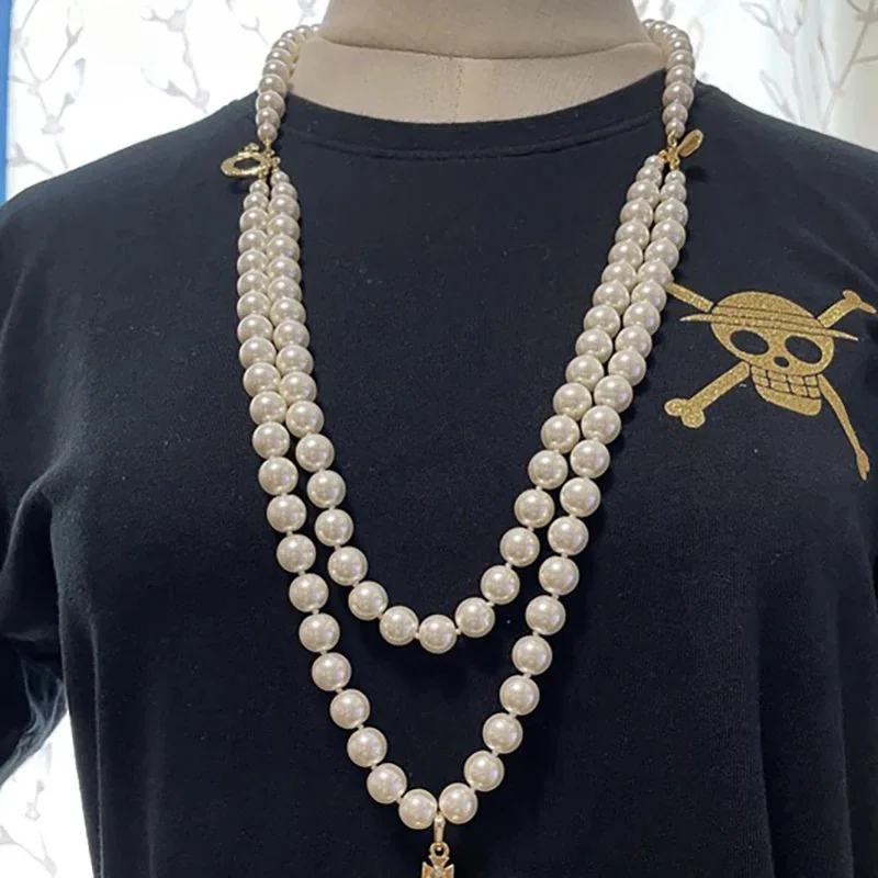 

High Quality Saturn Jewelry 1/3 Layers Pearl Saturn Drop Necklaces Choker Clavicle Chain For Women Gift Wedding Party