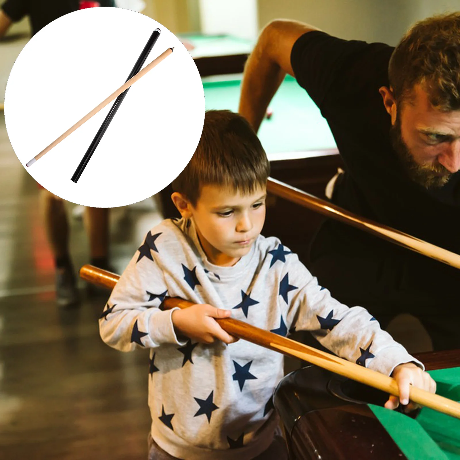 

Cue Pool Table Accessories Short Kids Tennis Snooker Stick Wood Child Sticks for Billiard Billiards