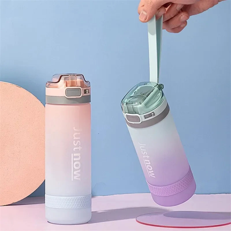 400ml/600ml Water Bottle With Straw BPA Free Portable Outdoor Sport Plastic Bottles