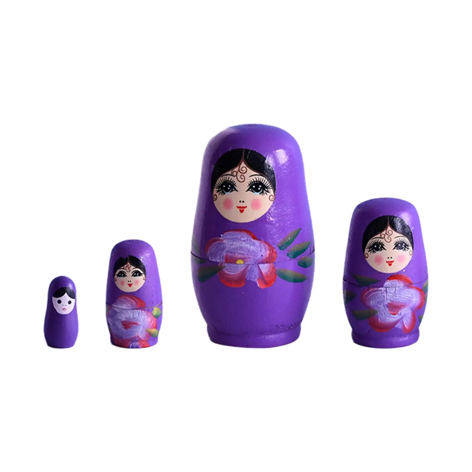 

4 Pieces Matryoshka Collectible Nesting Doll Toy for Holiday Desk Tabletop