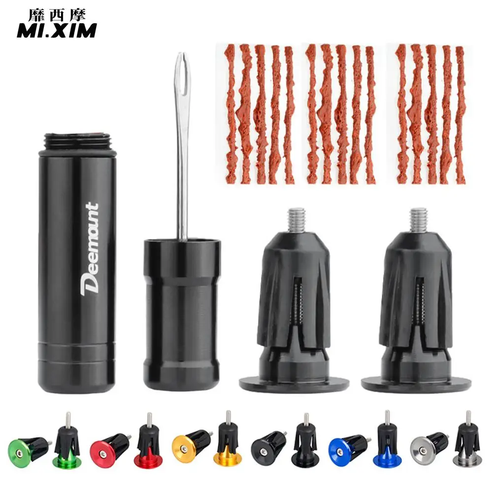 Bike Tubeless Tire Repair Kit with Plug Bar End Rubber Bacon