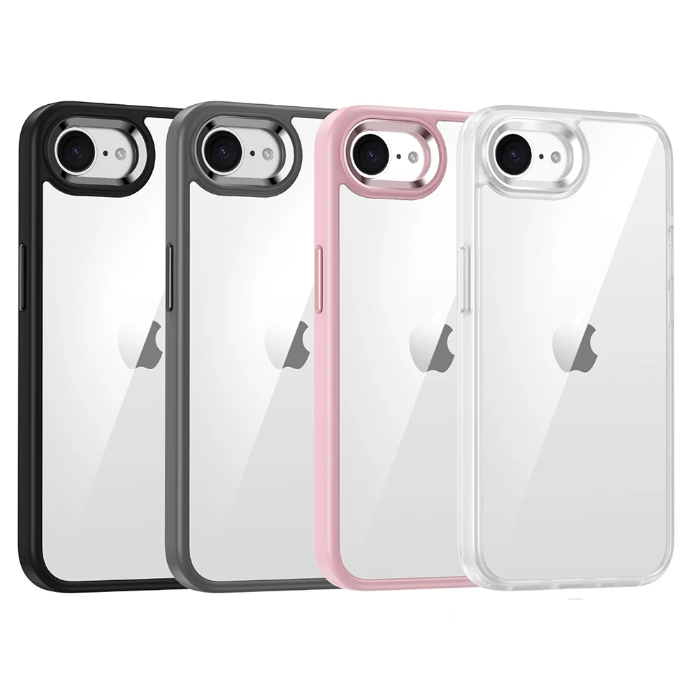 Luxury Metal Frame Transparent Acrylic Shockproof Bumper Cover