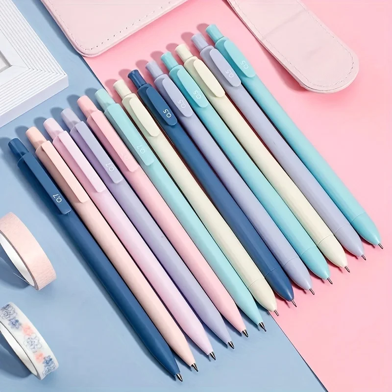 Mechanical Pencils Set 10pcs 0.5mm/0.7mm Morandi Kawaii Students School Supplies