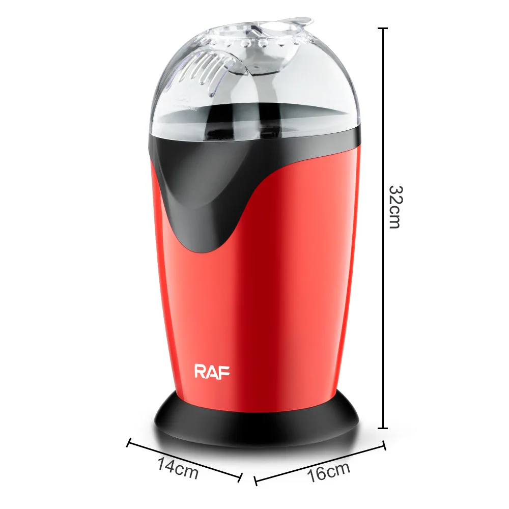 1200W Mini Popcorn Maker Oil-free Air Corn Machine 2.6L Automatic Household Kitchen Popcorn Machine for Kids Christmas Gift