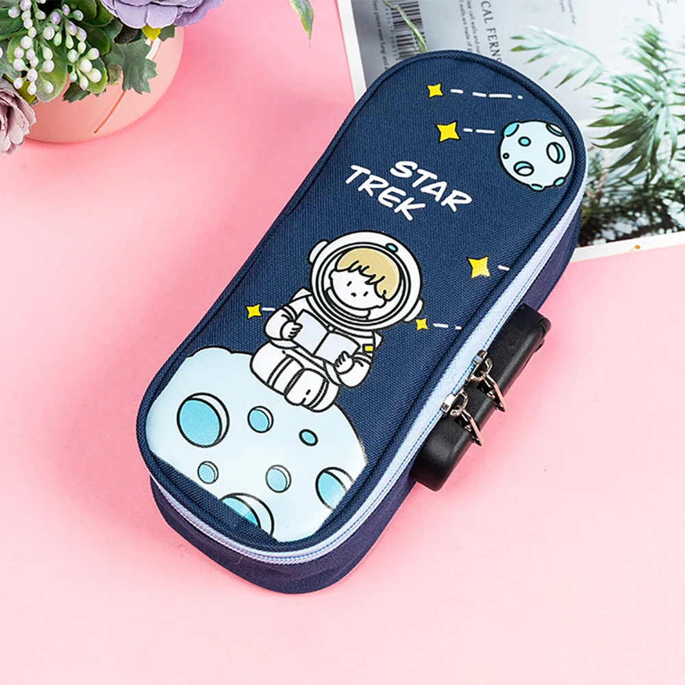 Multi Layer Large Capacity Pencil Case For Multifunctional Cartoon Password Lock Pencil Case Pencil Case Pen Bag With Password